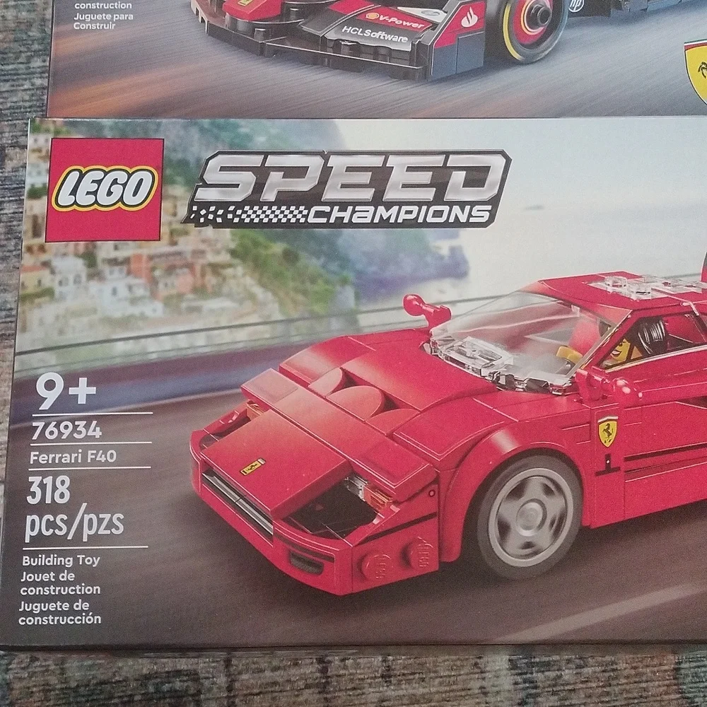 LEGO Speed Champions Red Ferrari Building Set Bundle: 30709, 77242, & 76934